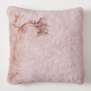Pier 1 Pink Fur Pillow